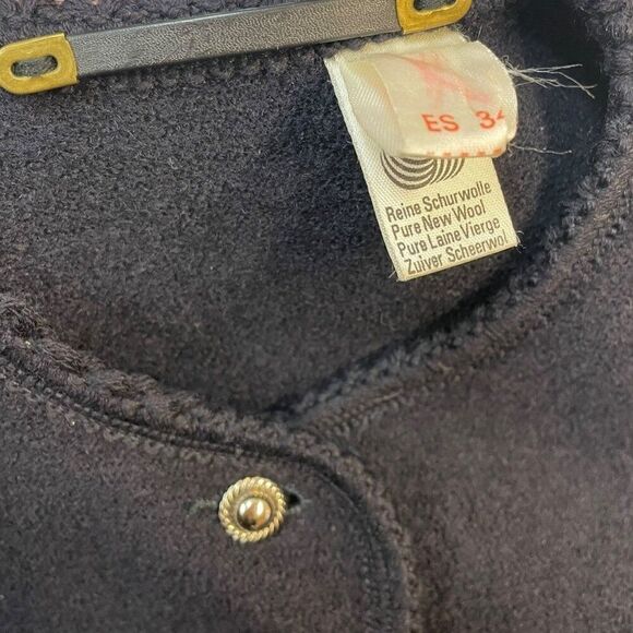 Reine Schurwolle Vntg Giesswein Pure New Wool Cardigan Sweater Women's Button Up - Picture 4 of 6